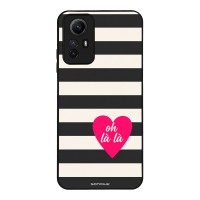 Θήκη Sonique Stripe Stories Series  για Xiaomi Redmi Note 12s Oh La La – Μαύρο