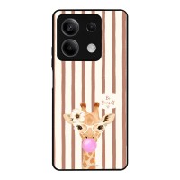 Θήκη Sonique Stripe Stories Series  για Xiaomi Redmi Note 13 5G Καφέ - Καμηλοπάρδαλη με Τσιχλόφουσκα
