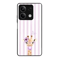 Θήκη Sonique Stripe Stories Series  για Xiaomi Redmi Note 13 5G Λιλά- Καμηλοπάρδαλη με Τσιχλόφουσκα