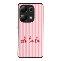 Θήκη Sonique Stripe Stories Series  για Xiaomi Redmi Note 13 Pro 4G / Poco M6 Pro 4G / Redmi Note 14S Oh La La – Ροζ