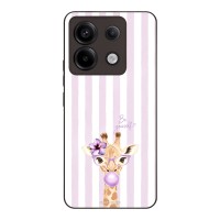 Θήκη Sonique Stripe Stories Series  για Xiaomi Redmi Note 13 Pro 5G / Poco X6 5G Λιλά- Καμηλοπάρδαλη με Τσιχλόφουσκα