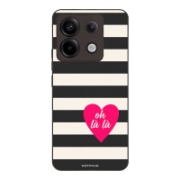Θήκη Sonique Stripe Stories Series  για Xiaomi Redmi Note 13 Pro 5G / Poco X6 5G Oh La La – Μαύρο
