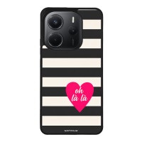 Θήκη Sonique Stripe Stories Series  για Xiaomi Redmi Note 14 4G (164.84mm) Oh La La – Μαύρο