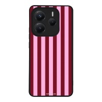 Θήκη Sonique Stripe Stories Series  για Xiaomi Redmi Note 14 5G Ρίγες Ροζ – Κόκκινο