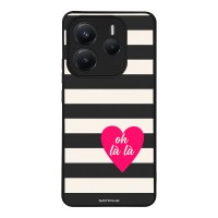 Θήκη Sonique Stripe Stories Series  για Xiaomi Redmi Note 14 5G Oh La La – Μαύρο