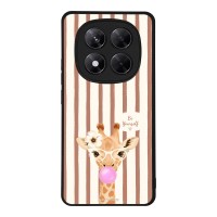 Θήκη Sonique Stripe Stories Series  για Xiaomi Redmi Note 14 Pro 5G / Poco X7 5G Καφέ - Καμηλοπάρδαλη με Τσιχλόφουσκα