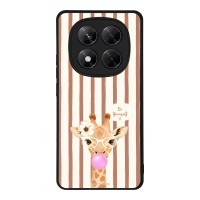 Θήκη Sonique Stripe Stories Series  για Xiaomi Redmi Note 14 Pro Plus 5G Καφέ - Καμηλοπάρδαλη με Τσιχλόφουσκα