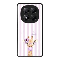 Θήκη Sonique Stripe Stories Series  για Xiaomi Redmi Note 14 Pro Plus 5G Λιλά- Καμηλοπάρδαλη με Τσιχλόφουσκα