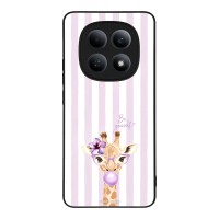 Θήκη Sonique Stripe Stories Series  για Xiaomi Redmi Note 15 4G Λιλά- Καμηλοπάρδαλη με Τσιχλόφουσκα