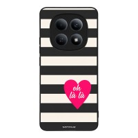 Θήκη Sonique Stripe Stories Series  για Xiaomi Redmi Note 15 4G Oh La La – Μαύρο