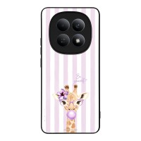 Θήκη Sonique Stripe Stories Series  για Xiaomi Redmi Note 15 5G / Poco M8 5G Λιλά- Καμηλοπάρδαλη με Τσιχλόφουσκα