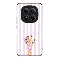 Θήκη Sonique Stripe Stories Series  για Xiaomi Redmi Note 15 Pro 4G Λιλά- Καμηλοπάρδαλη με Τσιχλόφουσκα