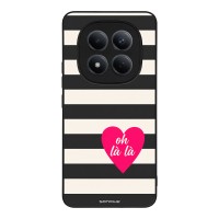 Θήκη Sonique Stripe Stories Series  για Xiaomi Redmi Note 15 Pro 4G Oh La La – Μαύρο