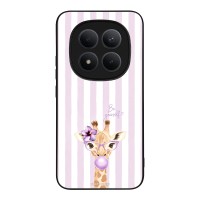 Θήκη Sonique Stripe Stories Series  για Xiaomi Redmi Note 15 Pro Plus 5G / Poco M8 Pro 5G Λιλά- Καμηλοπάρδαλη με Τσιχλόφουσκα