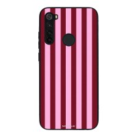 Θήκη Sonique Stripe Stories Series  για Xiaomi Redmi Note 8 / Redmi Note 8 2021 Ρίγες Ροζ – Κόκκινο