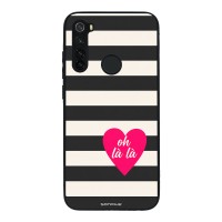Θήκη Sonique Stripe Stories Series  για Xiaomi Redmi Note 8 / Redmi Note 8 2021 Oh La La – Μαύρο