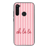 Θήκη Sonique Stripe Stories Series  για Xiaomi Redmi Note 8 / Redmi Note 8 2021 Oh La La – Ροζ