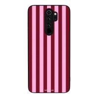 Θήκη Sonique Stripe Stories Series  για Xiaomi Redmi Note 8 Pro Ρίγες Ροζ – Κόκκινο