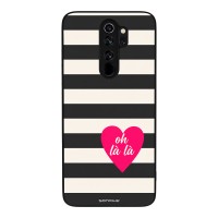 Θήκη Sonique Stripe Stories Series  για Xiaomi Redmi Note 8 Pro Oh La La – Μαύρο