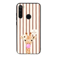 Θήκη Sonique Stripe Stories Series  για Xiaomi Redmi Note 8T Καφέ - Καμηλοπάρδαλη με Τσιχλόφουσκα