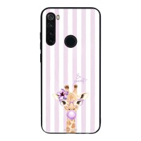 Θήκη Sonique Stripe Stories Series  για Xiaomi Redmi Note 8T Λιλά- Καμηλοπάρδαλη με Τσιχλόφουσκα