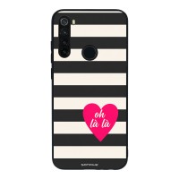 Θήκη Sonique Stripe Stories Series  για Xiaomi Redmi Note 8T Oh La La – Μαύρο