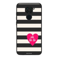 Θήκη Sonique Stripe Stories Series  για Xiaomi Redmi Note 9 Oh La La – Μαύρο