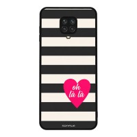 Θήκη Sonique Stripe Stories Series  για Xiaomi Redmi Note 9S/9 Pro Oh La La – Μαύρο