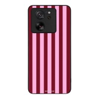 Θήκη Sonique Stripe Stories Series  για Xiaomi Xiaomi 13T 5G / Xiaomi 13T Pro 5G Ρίγες Ροζ – Κόκκινο