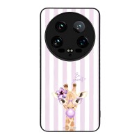 Θήκη Sonique Stripe Stories Series  για Xiaomi Xiaomi 14 Ultra Λιλά- Καμηλοπάρδαλη με Τσιχλόφουσκα
