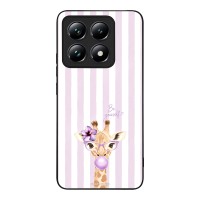Θήκη Sonique Stripe Stories Series  για Xiaomi Xiaomi 14T Λιλά- Καμηλοπάρδαλη με Τσιχλόφουσκα
