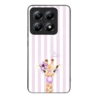 Θήκη Sonique Stripe Stories Series  για Xiaomi Xiaomi 14T Pro Λιλά- Καμηλοπάρδαλη με Τσιχλόφουσκα