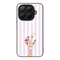 Θήκη Sonique Stripe Stories Series  για Xiaomi Xiaomi 15T Pro 5G Λιλά- Καμηλοπάρδαλη με Τσιχλόφουσκα