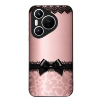 Θήκη Sonique DIVA Series για Huawei Pura 70 Λεοπάρ Φιόγκος – Ροζ