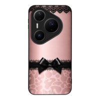 Θήκη Sonique DIVA Series για Huawei Pura 80 Pro 5G Λεοπάρ Φιόγκος – Ροζ