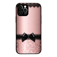 Θήκη Sonique DIVA Series για Apple iPhone 12 Pro Λεοπάρ Φιόγκος – Ροζ