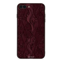 Θήκη Sonique DIVA Series για Apple iPhone 7 Plus / iPhone 8 Plus Βουργουνδί Δαντέλα