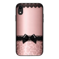 Θήκη Sonique DIVA Series για Apple iPhone XR Λεοπάρ Φιόγκος – Ροζ