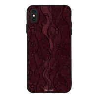 Θήκη Sonique DIVA Series για Apple iPhone XS MAX Βουργουνδί Δαντέλα