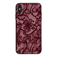 Θήκη Sonique DIVA Series για Apple iPhone XS MAX Μπορντό Δαντέλα