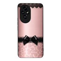 Θήκη Sonique DIVA Series για Honor 200 5G Λεοπάρ Φιόγκος – Ροζ
