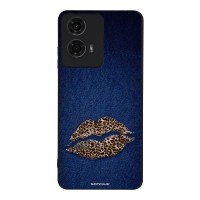 Θήκη Sonique DIVA Series για Motorola Moto G04 4G / Moto G04s 4G / Moto G24 4G / Moto G24 4G Power / Moto E14 4G Denim Leopard