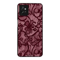 Θήκη Sonique DIVA Series για Motorola Moto G32 Μπορντό Δαντέλα