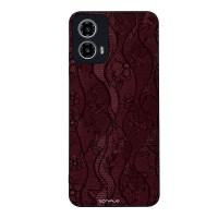Θήκη Sonique DIVA Series για Motorola Moto G34 5G Βουργουνδί Δαντέλα