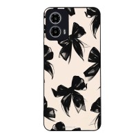 Θήκη Sonique DIVA Series για Motorola Moto G34 5G Μαύρα Φιογκάκια