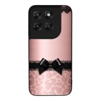 Θήκη Sonique DIVA Series για Motorola Moto G67 5G / Moto G77 5G Λεοπάρ Φιόγκος – Ροζ