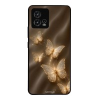 Θήκη Sonique DIVA Series για Motorola Moto G72 Χρυσές Πεταλούδες