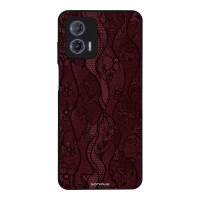 Θήκη Sonique DIVA Series για Motorola Moto G73 5G Βουργουνδί Δαντέλα