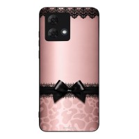 Θήκη Sonique DIVA Series για Motorola Moto G84 5G Λεοπάρ Φιόγκος – Ροζ