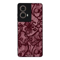 Θήκη Sonique DIVA Series για Motorola Moto G85 5G Μπορντό Δαντέλα